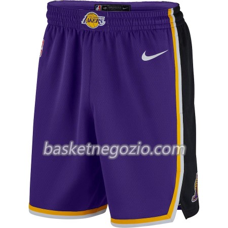 Los Angeles Lakers Uomo Pantaloncini Viola 2018-19 Nike Swingman